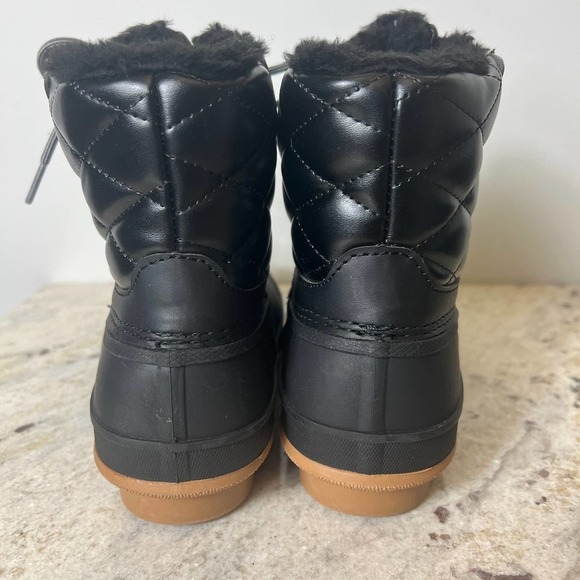 MISHANSHA QUILTED FLEECE LINED‎ ANKLE SNOW BOOTS IN BLACK NWOB WOMEN'S SIZE 7 - Picture 5 of 11
